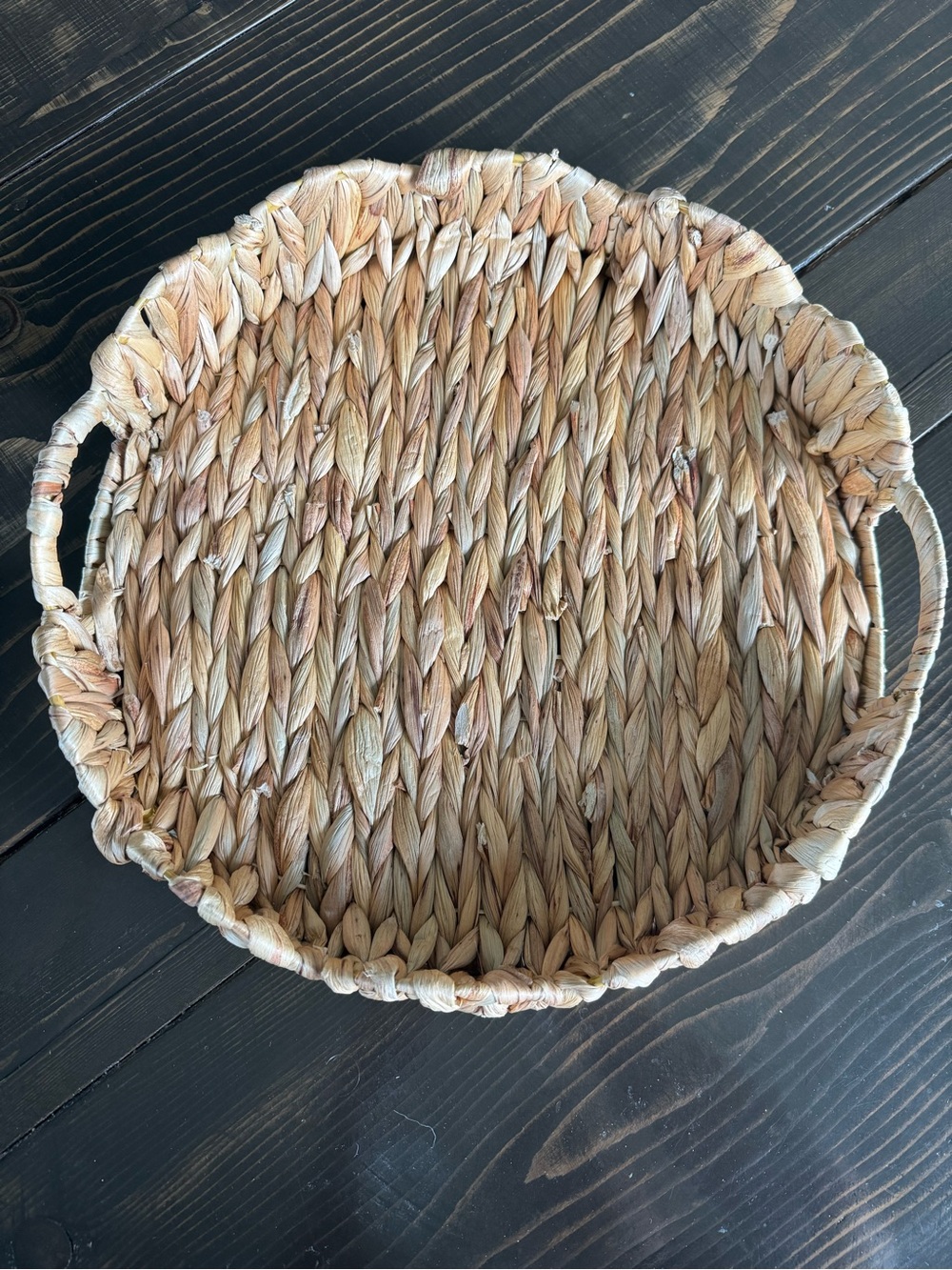Natural Woven Round Tray Basket - Hobby Lobby